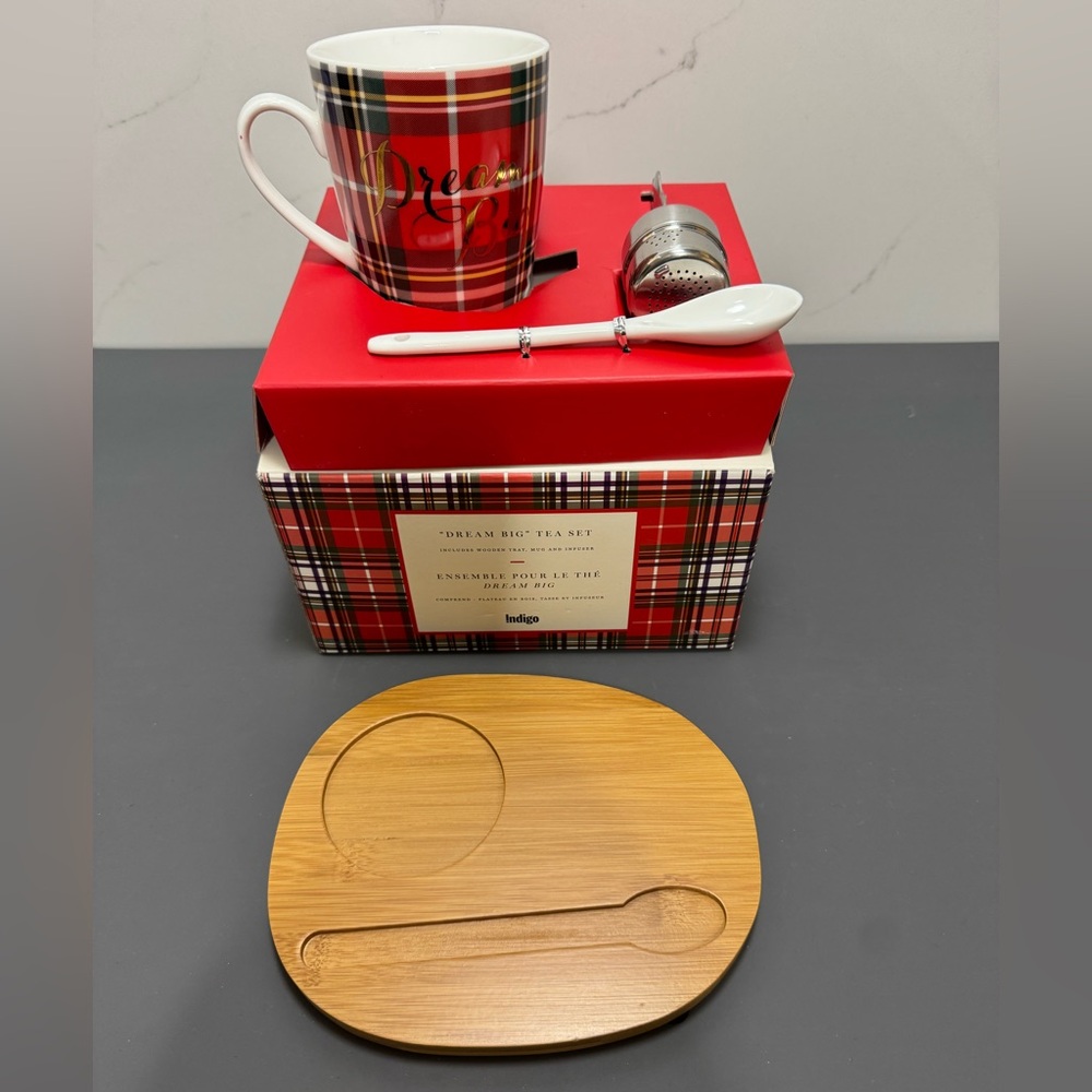 Indigo Dream Big Red Plaid Tea Set